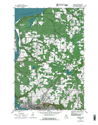Western Michigan University MI-Hancock: Authoritative US Topos 1946 digital map