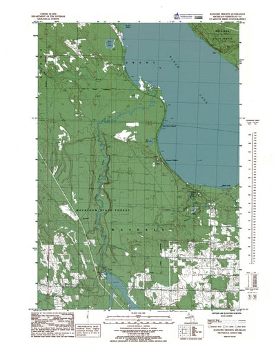 Western Michigan University MI-Hangore Heights: Authoritative US Topos 1986 digital map