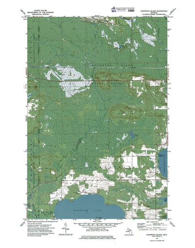Western Michigan University MI-Hardwood Island: Authoritative US Topos 1972 digital map
