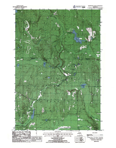 Western Michigan University MI-Hardwood Lake: Authoritative US Topos 1986 digital map
