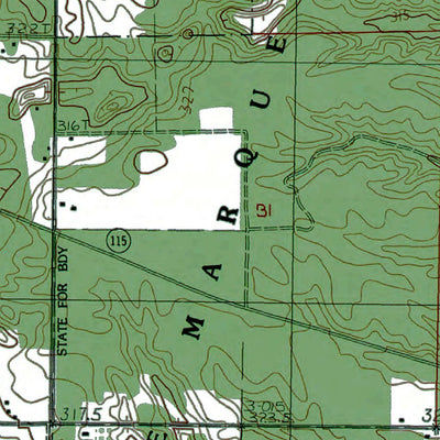 Western Michigan University MI-Harlan: Authoritative US Topos 1987 digital map