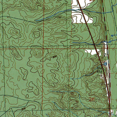 Western Michigan University MI-Harrisville: Authoritative US Topos 1989 digital map