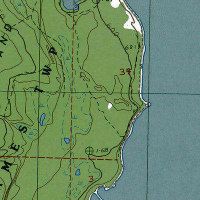Western Michigan University MI-High Island: Authoritative US Topos 1986 digital map