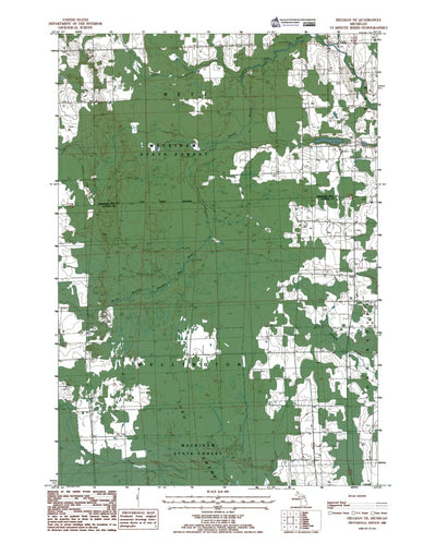 Western Michigan University MI-Hillman NE: Authoritative US Topos 1986 digital map