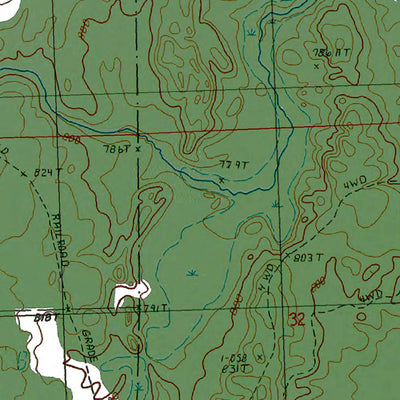 Western Michigan University MI-Hillman NE: Authoritative US Topos 1986 digital map