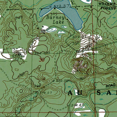 Western Michigan University MI-Houghton Lake: Authoritative US Topos 1983 digital map