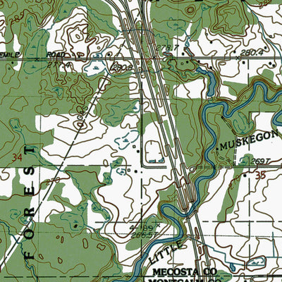 Western Michigan University MI-Howard City: Authoritative US Topos 1985 digital map