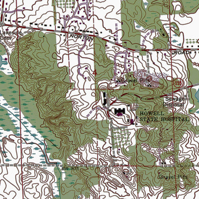 Western Michigan University MI-Howell: Authoritative US Topos 1968 digital map
