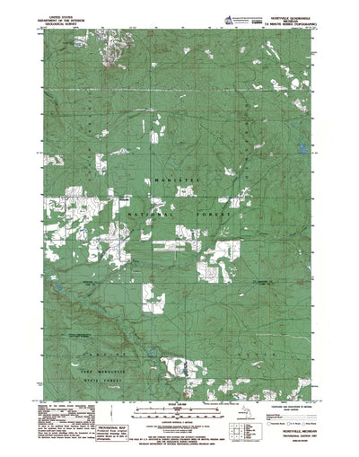 Western Michigan University MI-Hoxeyville: Authoritative US Topos 1987 digital map