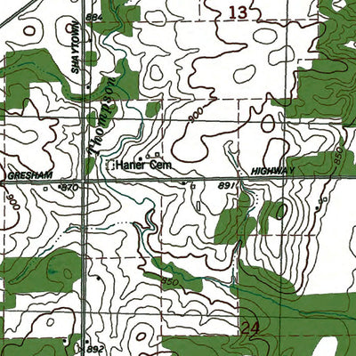 Western Michigan University MI-Hoytville: Authoritative US Topos 1980 digital map