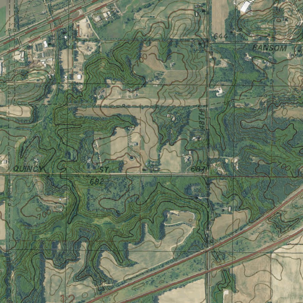 MIHudsonville West GeoChange 19732012 Map by Western Michigan