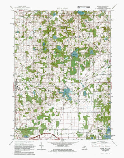 Western Michigan University MI-IN-Galien: Authoritative US Topos 1971 digital map