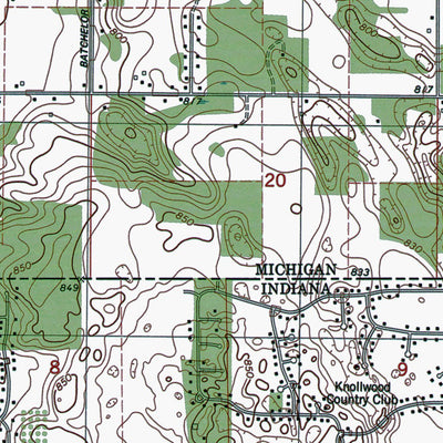 Western Michigan University MI-IN-Niles East: Authoritative US Topos 1981 digital map