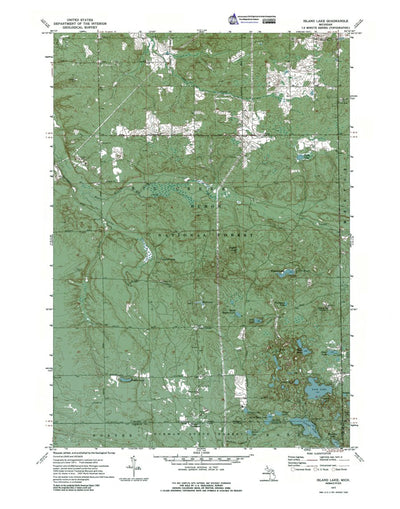 Western Michigan University MI-Island Lake: Authoritative US Topos 1972 digital map
