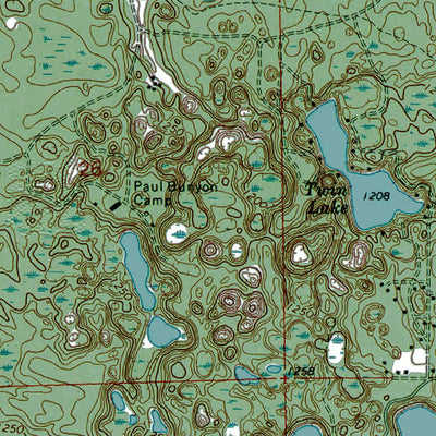Western Michigan University MI-Island Lake: Authoritative US Topos 1972 digital map