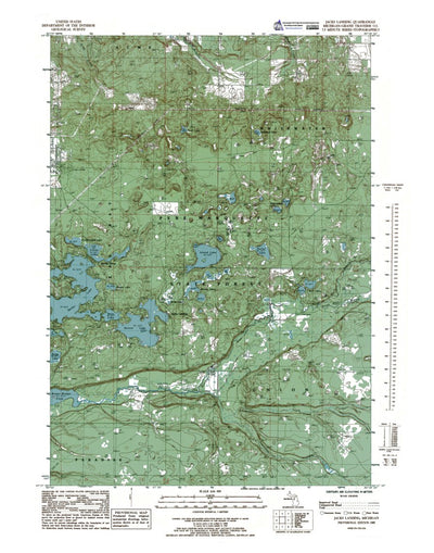 Western Michigan University MI-Jackson Landing: Authoritative US Topos 1985 digital map