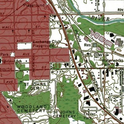 Western Michigan University MI-Jackson South: Authoritative US Topos 1971 digital map