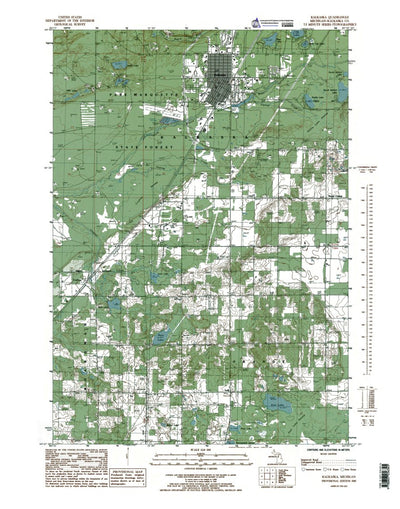 Western Michigan University MI-Kalkaska: Authoritative US Topos 1985 digital map