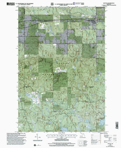 Western Michigan University MI-Kenton: Authoritative US Topos 1999 digital map