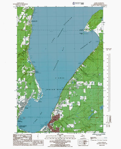Western Michigan University MI-L'anse: Authoritative US Topos 1985 digital map