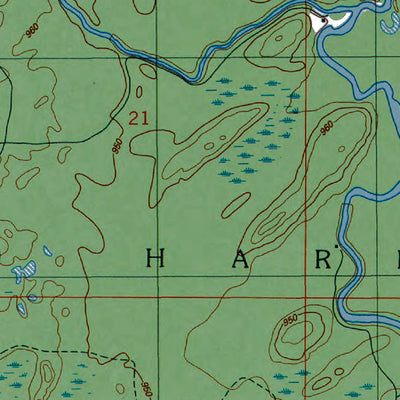 Western Michigan University MI-La Branche: Authoritative US Topos 1989 digital map