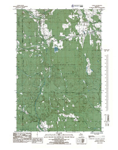 Western Michigan University MI-Ladoga: Authoritative US Topos 1985 digital map