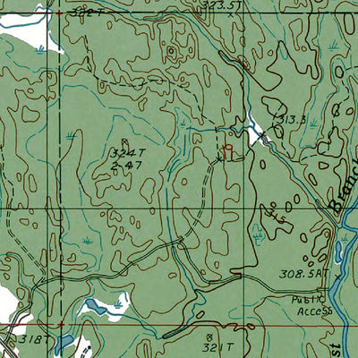 Western Michigan University MI-Ladoga: Authoritative US Topos 1985 digital map