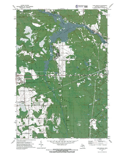 Western Michigan University MI-Lake Winyah: Authoritative US Topos 1971 digital map