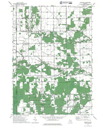 Western Michigan University MI-Lakefield: Authoritative US Topos 1973 digital map