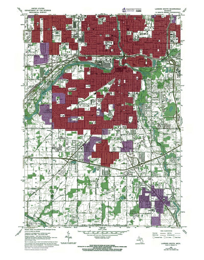 Western Michigan University MI-Lansing South: Authoritative US Topos 1965 digital map
