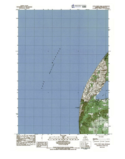 Western Michigan University MI-Little Point Sable: Authoritative US Topos 1983 digital map
