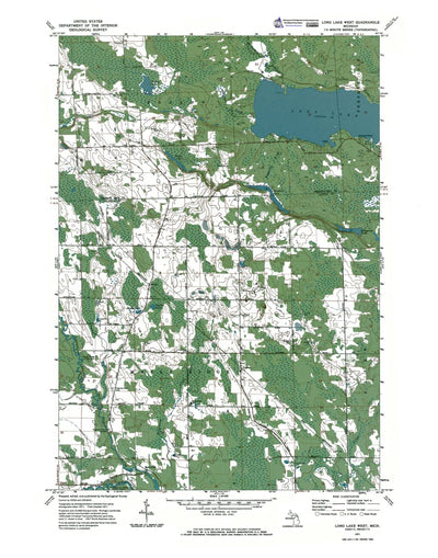 Western Michigan University MI-Long Lake West: Authoritative US Topos 1971 digital map