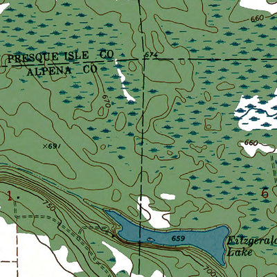 Western Michigan University MI-Long Lake West: Authoritative US Topos 1971 digital map