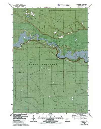 Western Michigan University MI-Loud Dam: Authoritative US Topos 1989 digital map