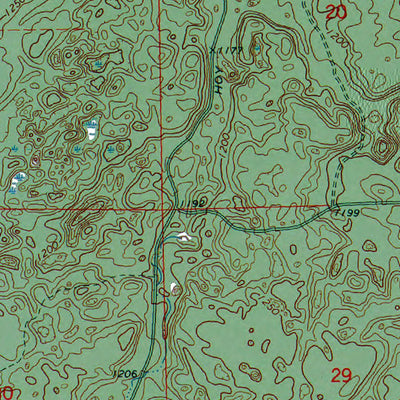 Western Michigan University MI-Mack Lake: Authoritative US Topos 1972 digital map