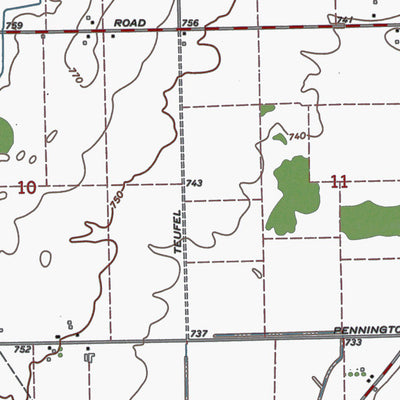 Western Michigan University MI-Macon: Authoritative US Topos 1967 digital map