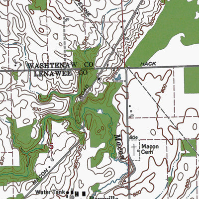 Western Michigan University MI-Macon: Authoritative US Topos 1967 digital map