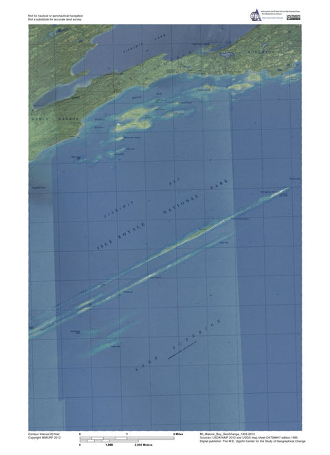 Western Michigan University MI-Malone Bay: GeoChange 1955-2012 digital map
