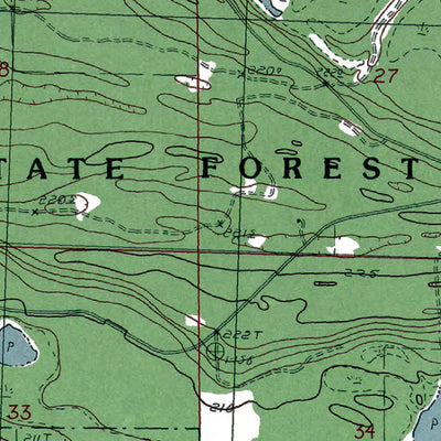 Western Michigan University MI-Manning: Authoritative US Topos 1982 digital map
