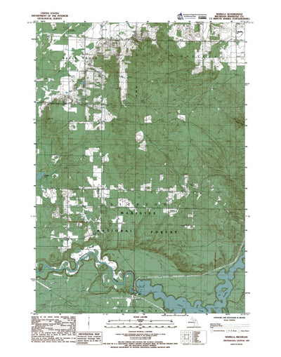 Western Michigan University MI-Marilla: Authoritative US Topos 1987 digital map