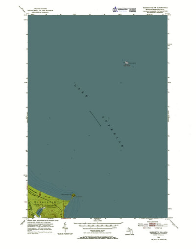 Western Michigan University MI-Marquette NW: Authoritative US Topos 1953 digital map
