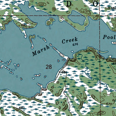 Western Michigan University MI-Marsh Creek Pool: Authoritative US Topos 1972 digital map