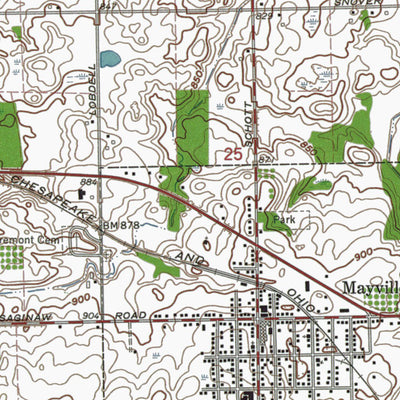 Western Michigan University MI-Mayville: Authoritative US Topos 1963 digital map