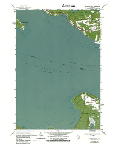Western Michigan University MI-McGulpin Point: Authoritative US Topos 1964 digital map
