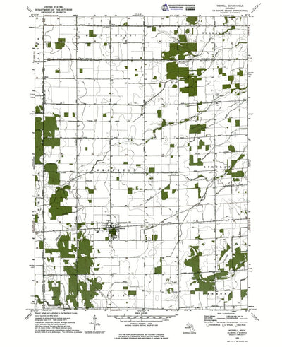 Western Michigan University MI-Merrill: Authoritative US Topos 1973 digital map