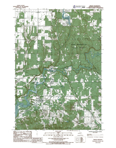 Western Michigan University MI-Mesick: Authoritative US Topos 1987 digital map