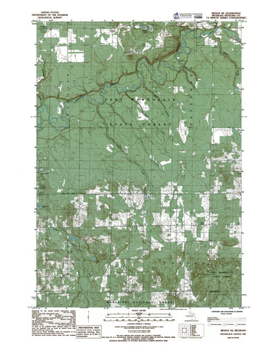 Western Michigan University MI-Mesick NE: Authoritative US Topos 1987 digital map