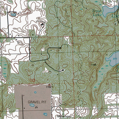 Western Michigan University MI-Metamora: Authoritative US Topos 1991 digital map