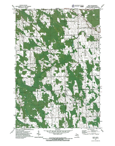 Western Michigan University MI-Metz: Authoritative US Topos 1971 digital map