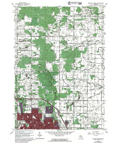 Western Michigan University MI-Midland: Authoritative US Topos 1962 digital map